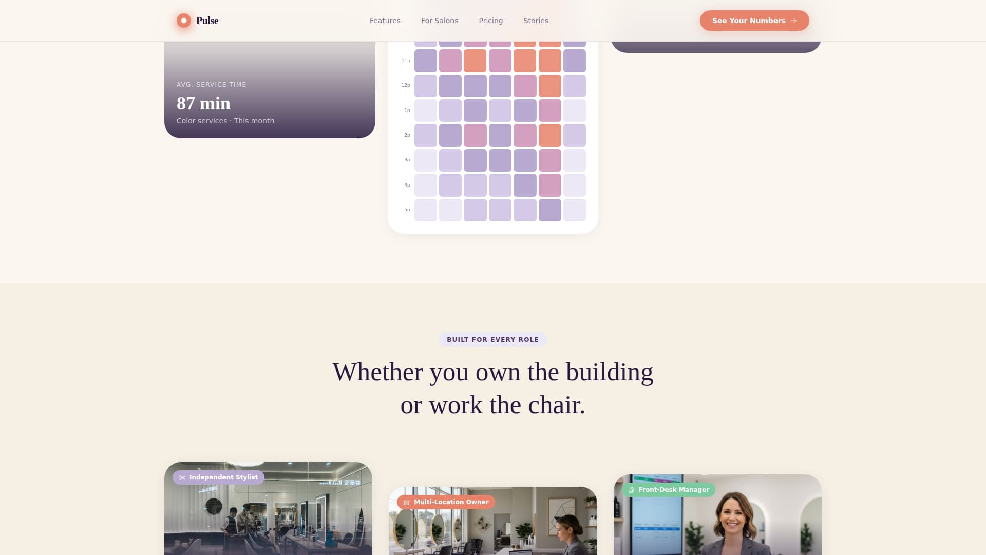 Pulse - Effortless Salon Landing Page Template