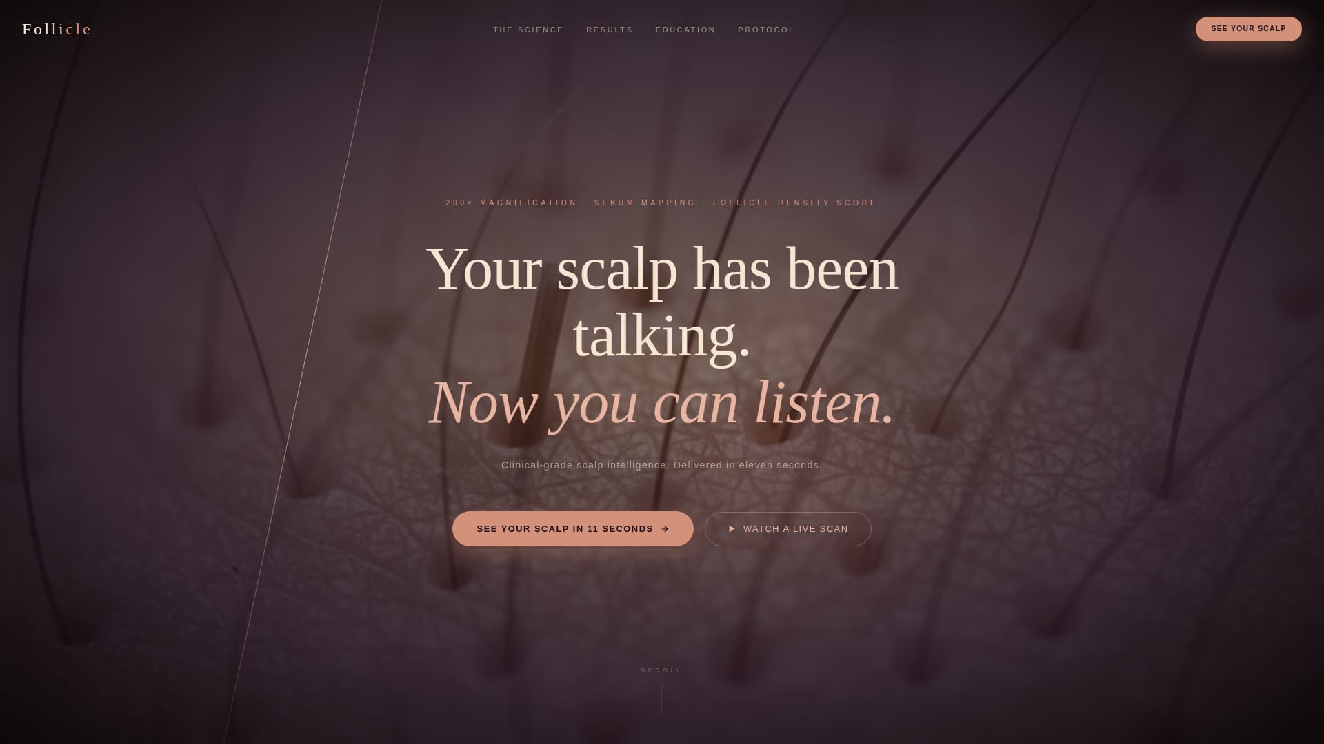 Follicle - Intimate Scalpanalyzer Landing Page Template