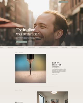 Follicle - Cinematic Scalpmicropigmentation Landing Page Template