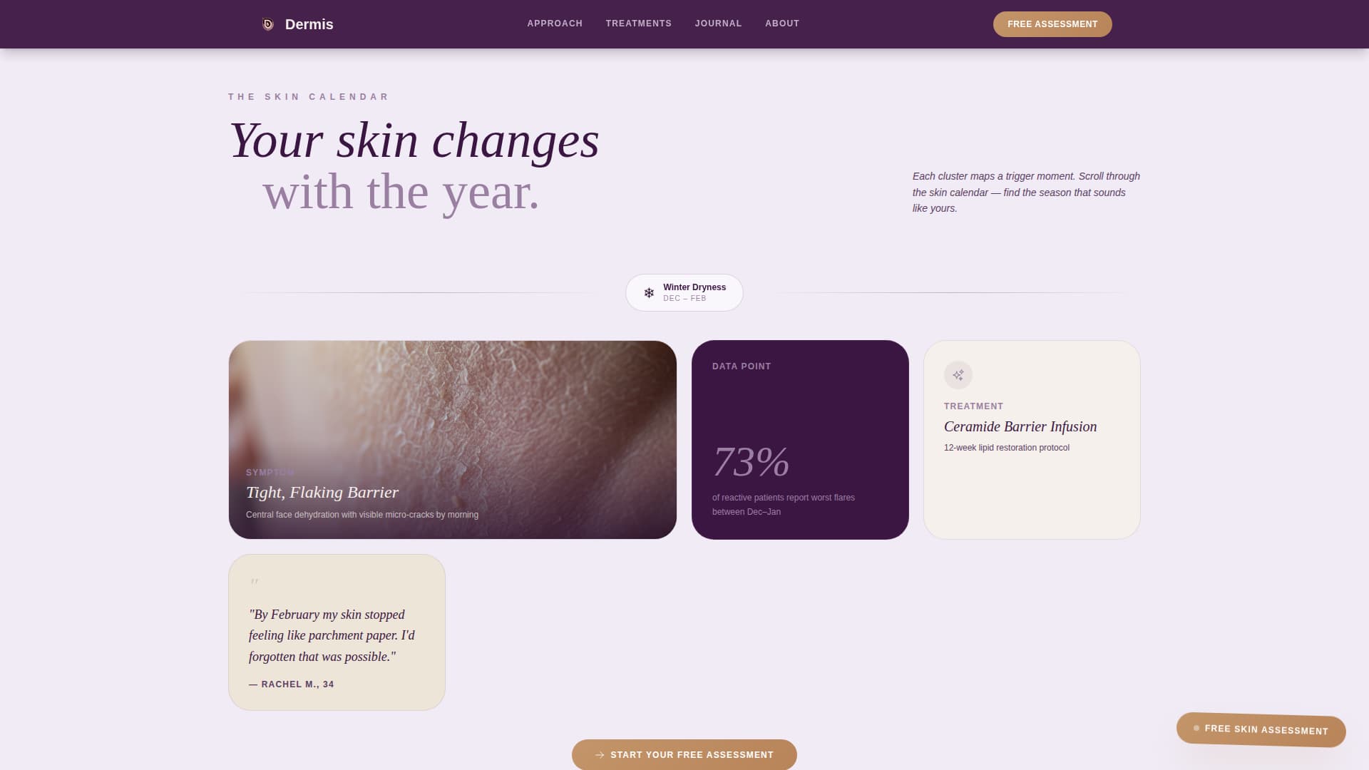 Dermis - Soothing Dermatologist Landing Page Template