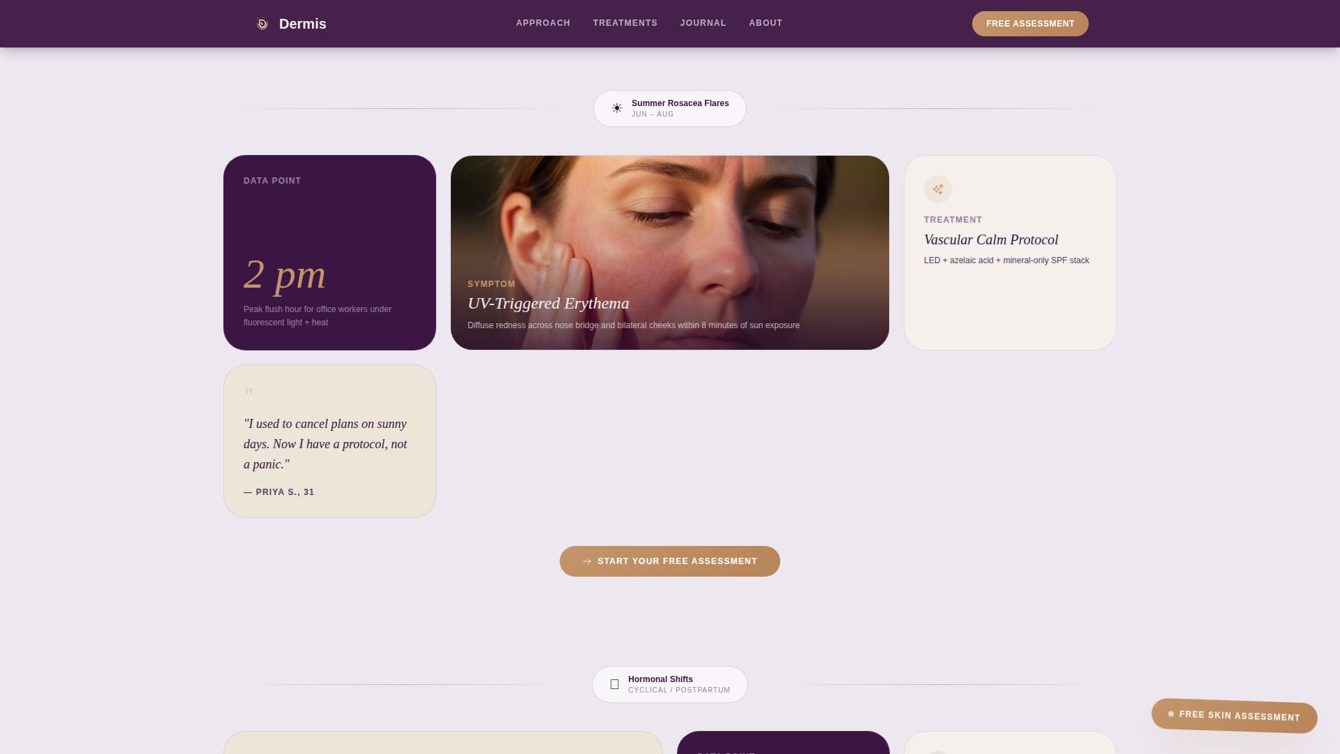 Dermis - Soothing Dermatologist Landing Page Template