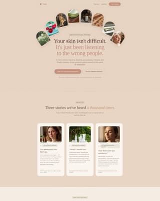 Calm - Soothing Skincare Landing Page Template