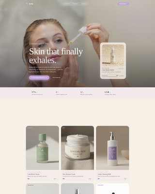 Soothe - Calming Skincare Landing Page Template