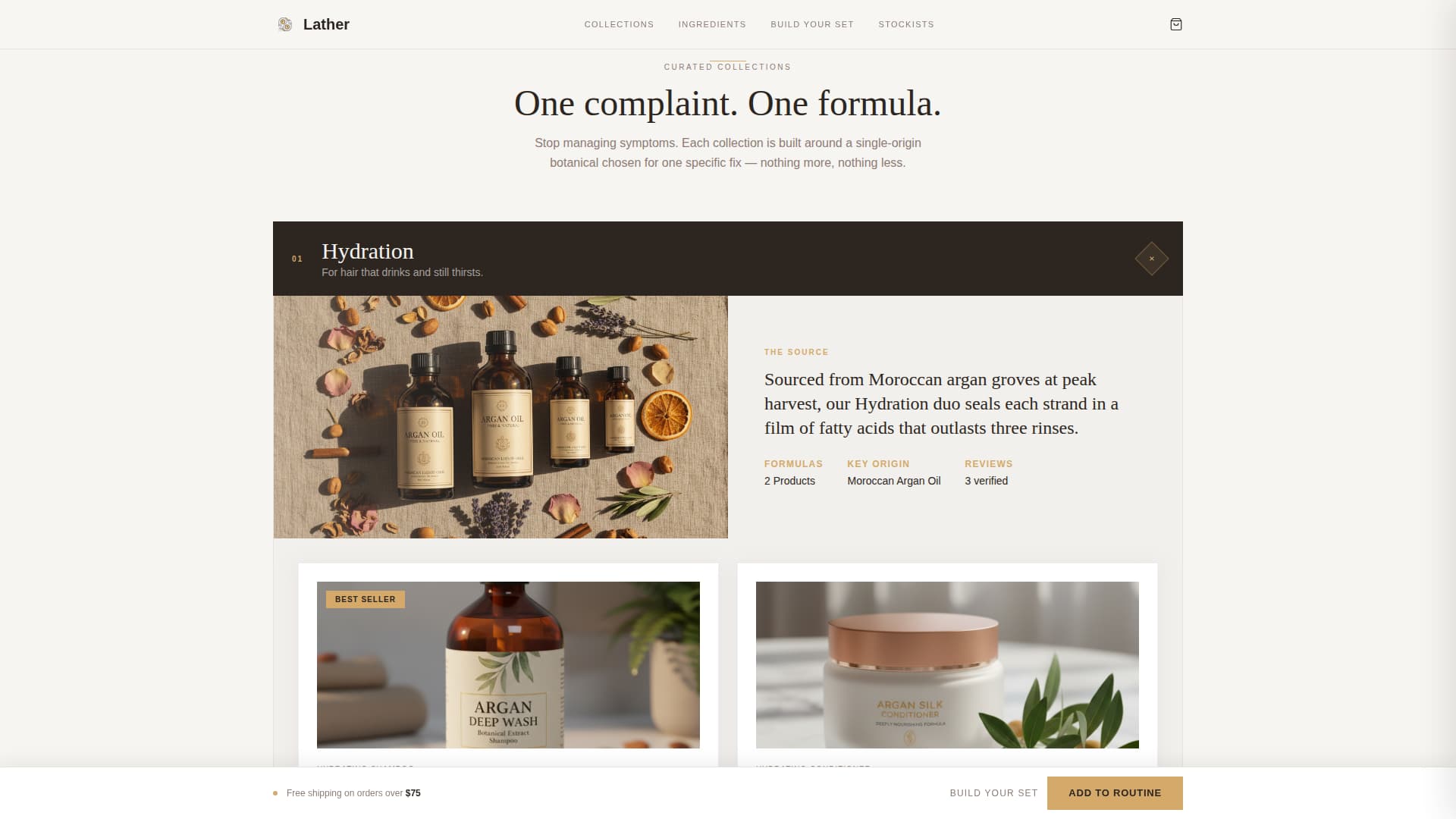 Lather - Botanical Haircare Landing Page Template
