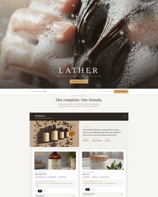 Lather - Botanical Haircare Landing Page Template