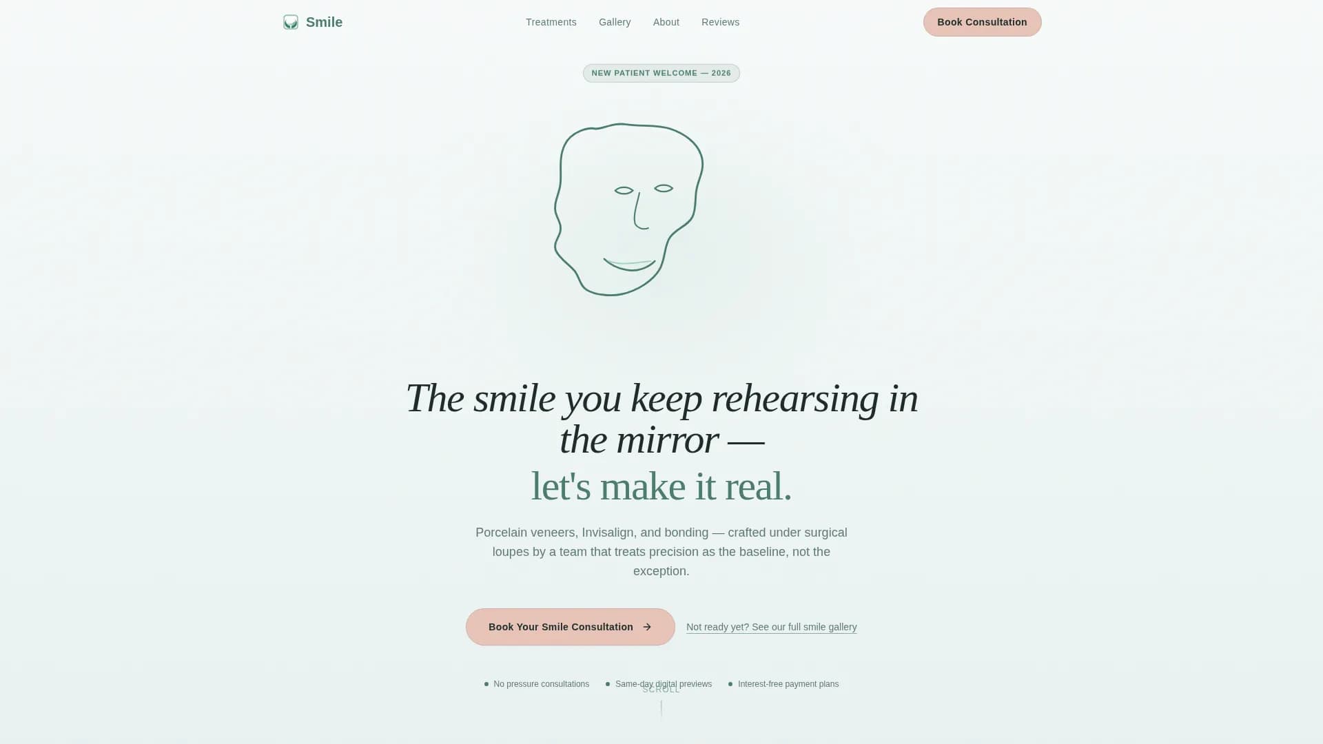 Smile - New Patient Landing page Template