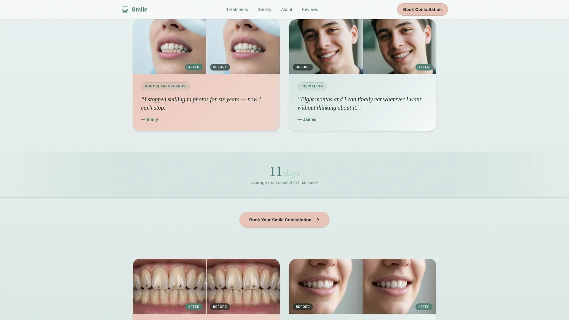 Smile - New Patient Landing page Template