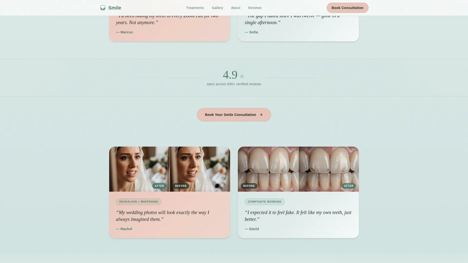Smile - New Patient Landing page Template