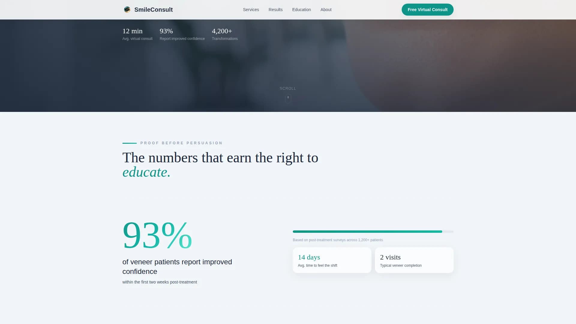 Smile - Virtual Consultation Landing page Template