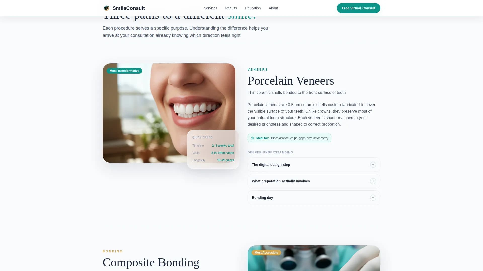 Smile - Virtual Consultation Landing page Template