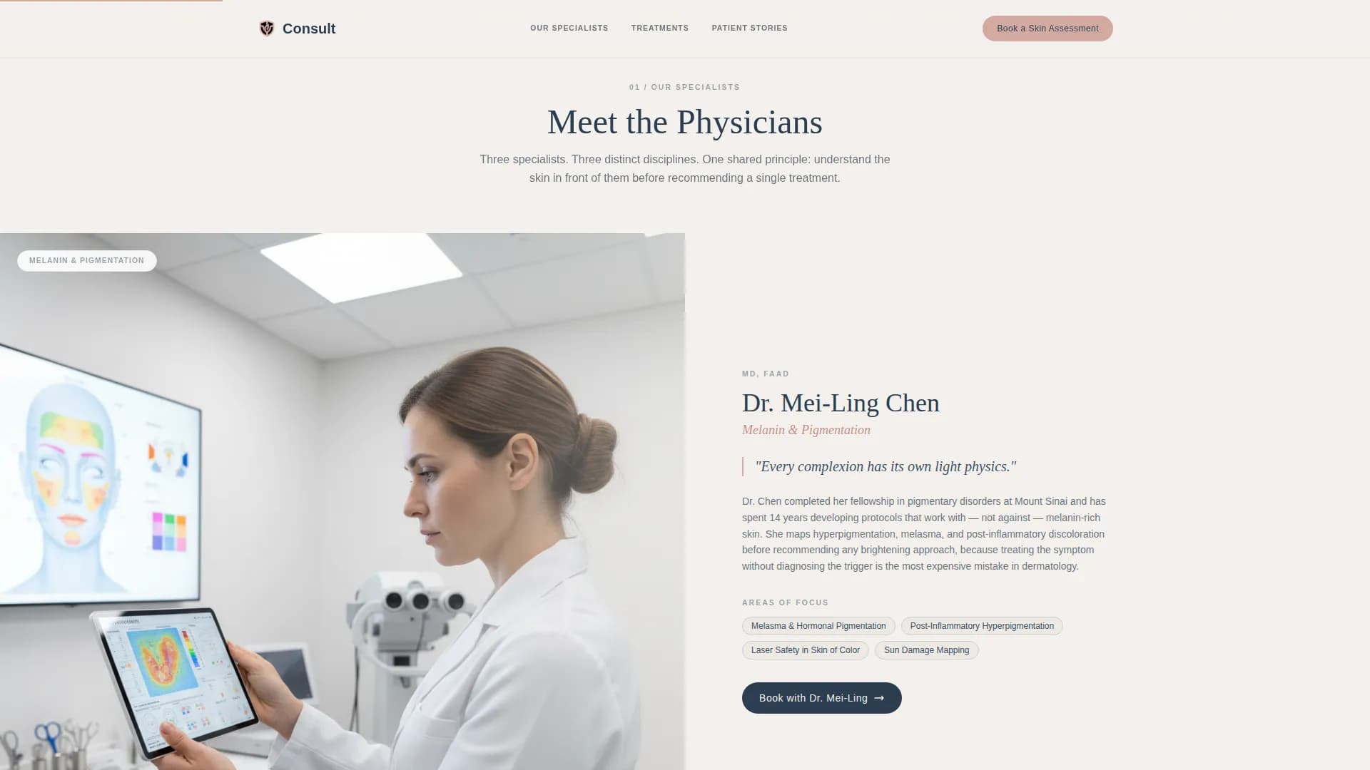 Glow - Dermatology Clinic Landing page Template