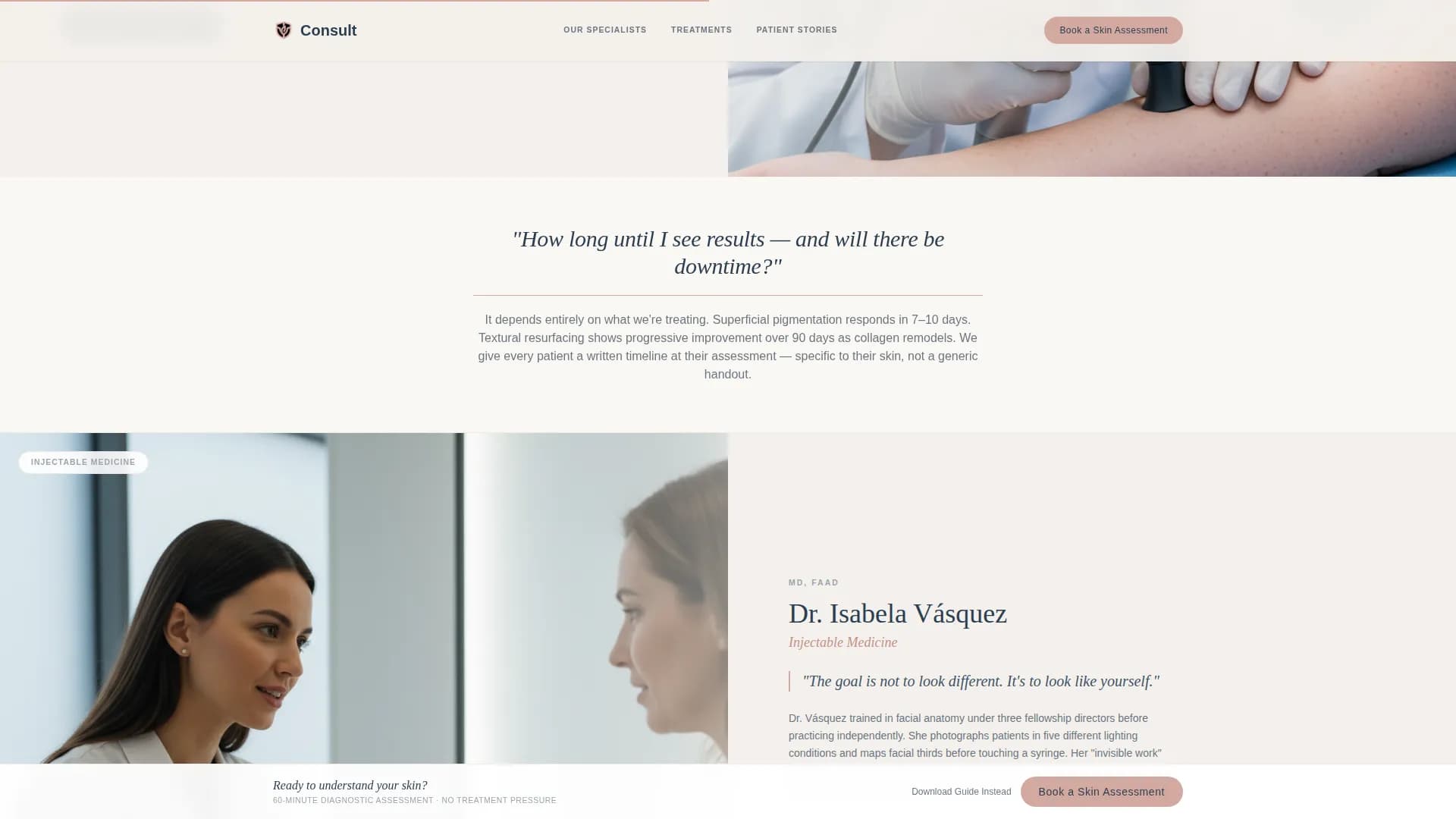 Glow - Dermatology Clinic Landing page Template