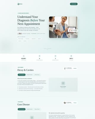 Dental Condition & Treatment Library Website Template