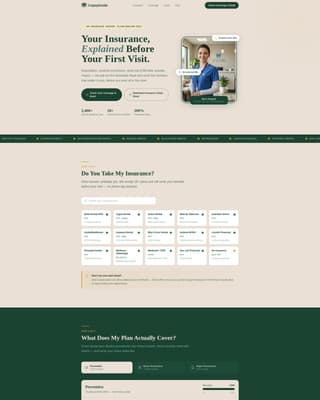 Dental Insurance & Billing Transparency Website Template