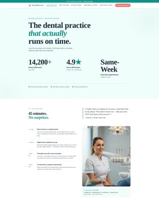Dental Practice Trust & Anxiety Conversion Website Template