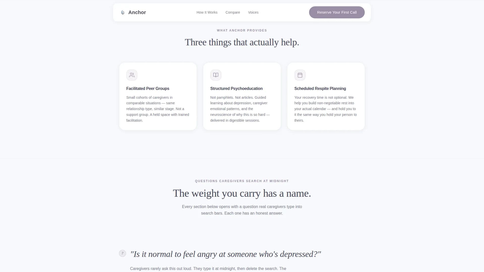 Depression Care Booking Website Template
