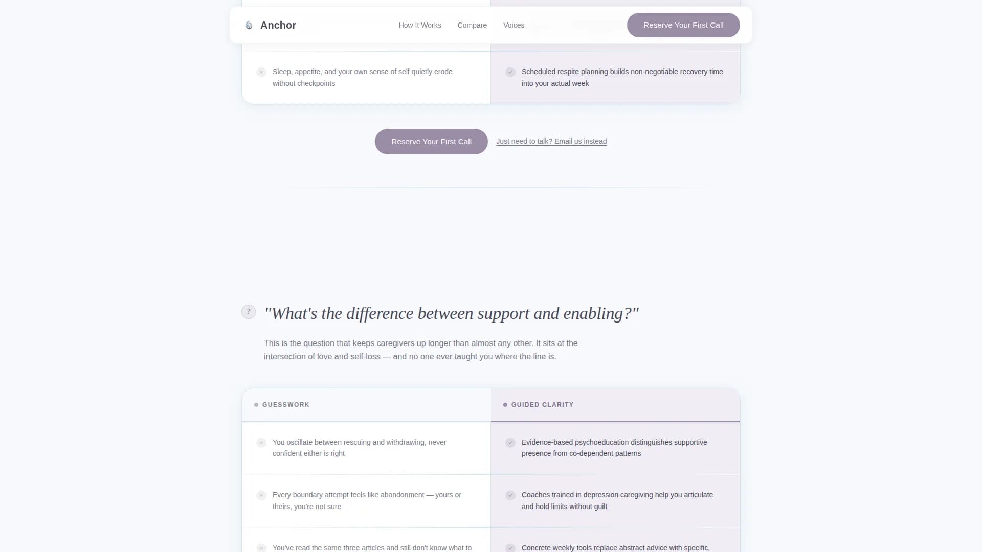 Depression Care Booking Website Template
