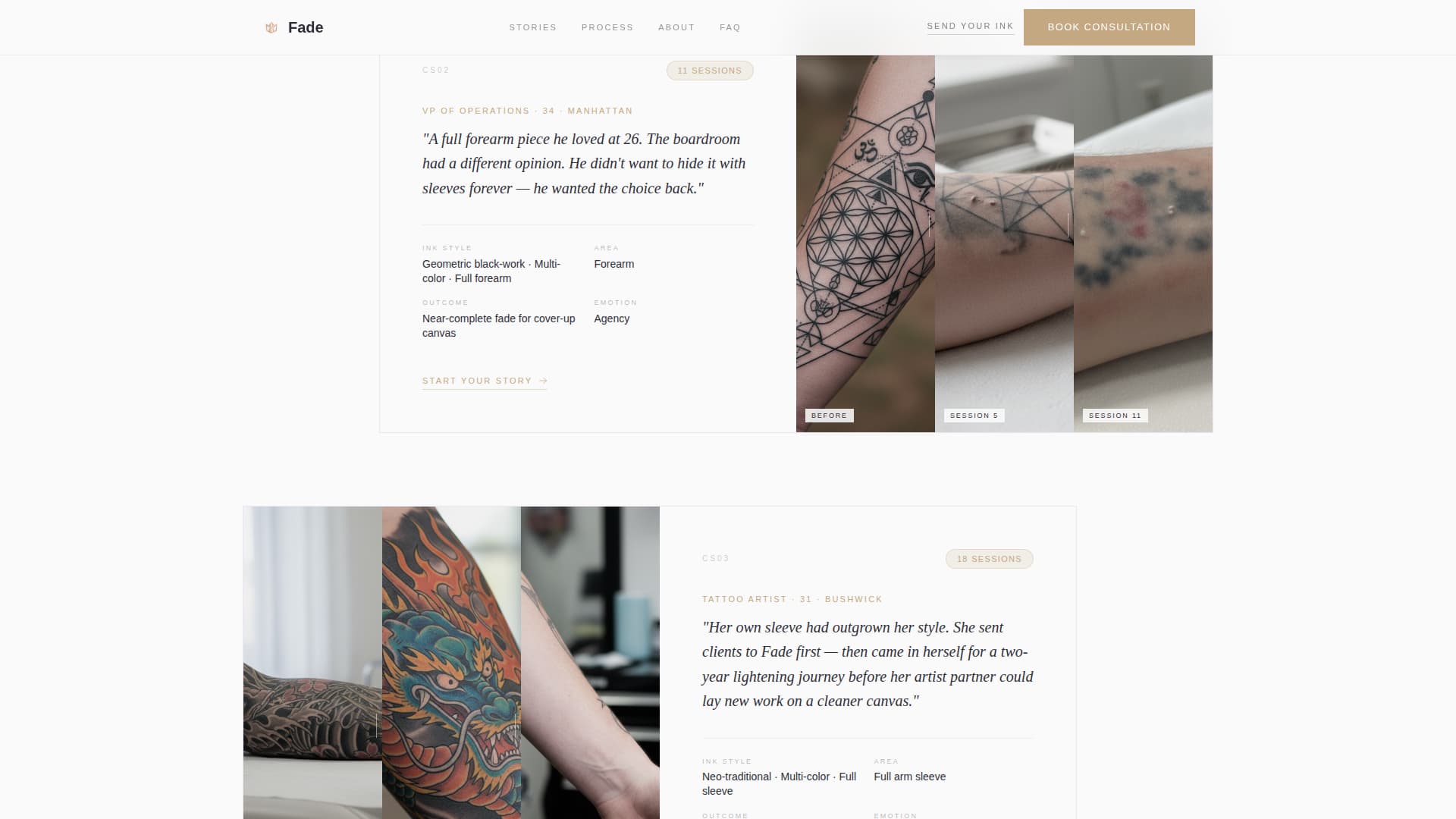 Fade - Luxe Removal Landing Page Template