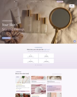 Glow - Radiant Skincare Landing Page Template