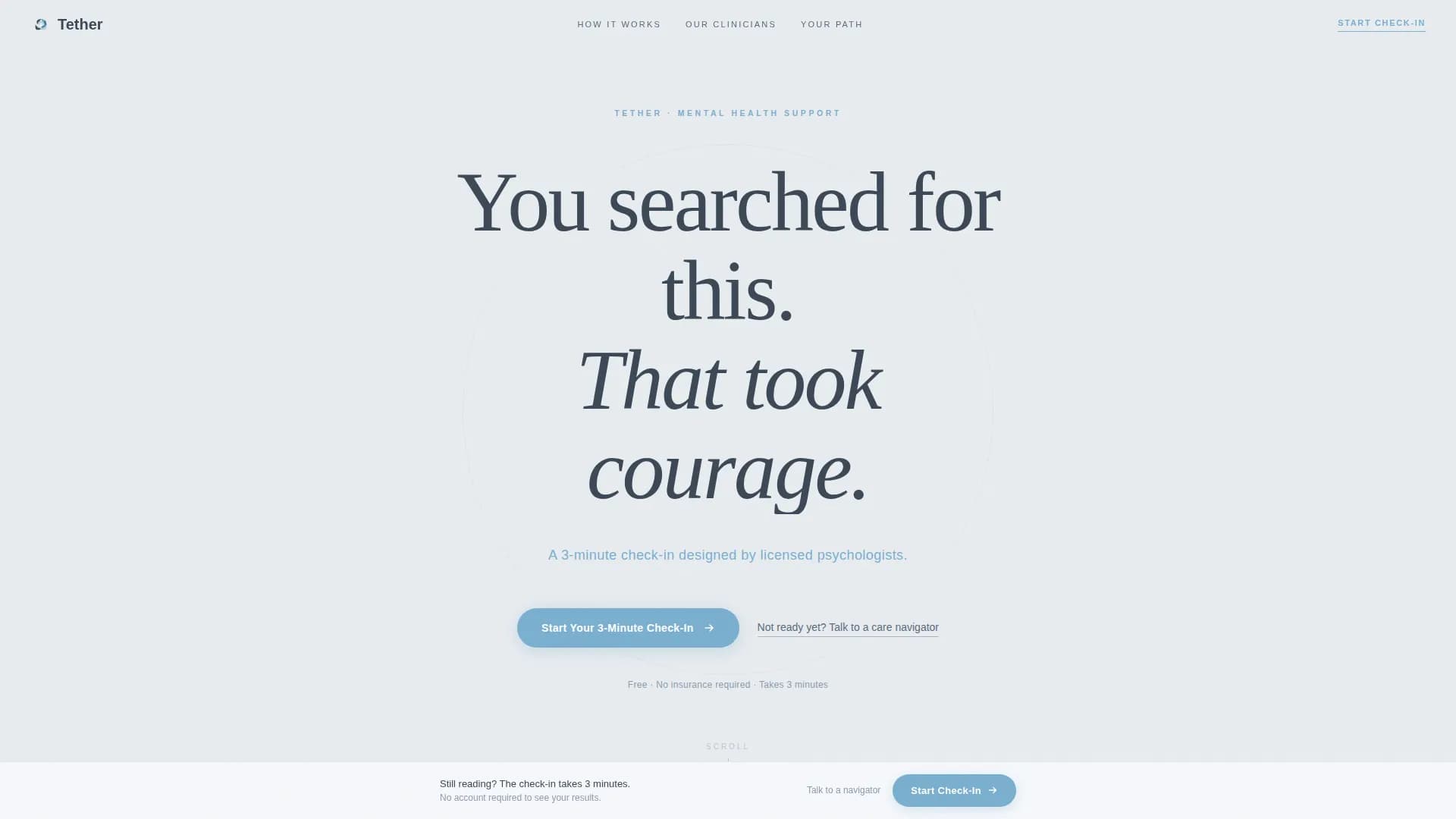 Tether - Telehealth Services Landing Page Template
