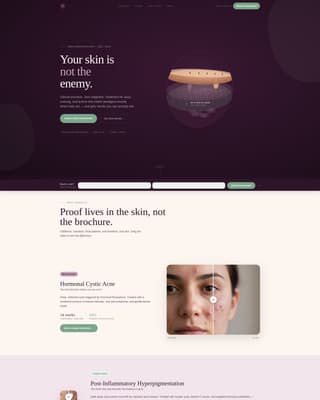 Clarity - Transformative Dermatology Landing Page Template