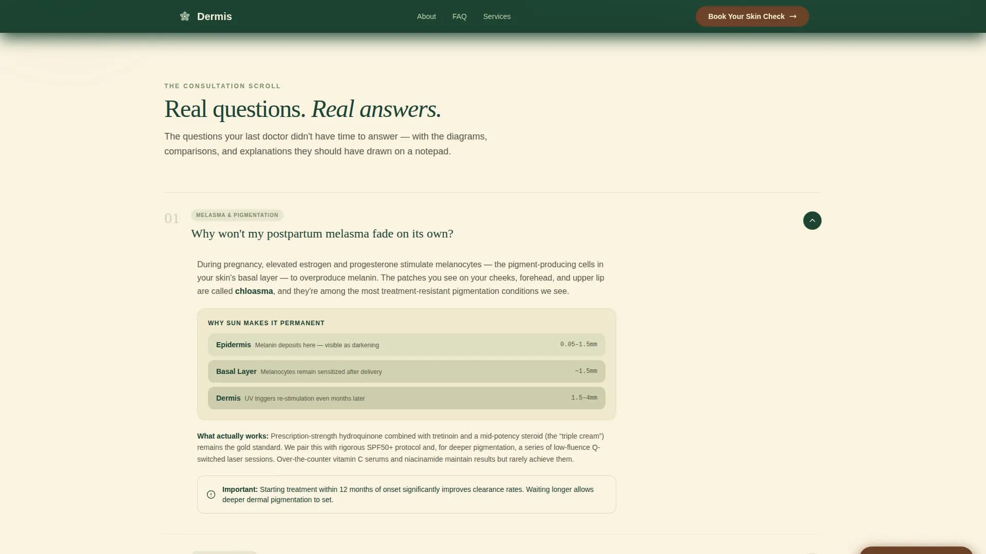 Dermis - Appointment Booking Landing Page Template