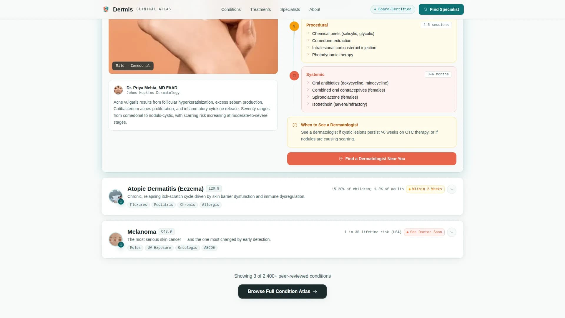 Dermis - Condition Library Landing Page Template