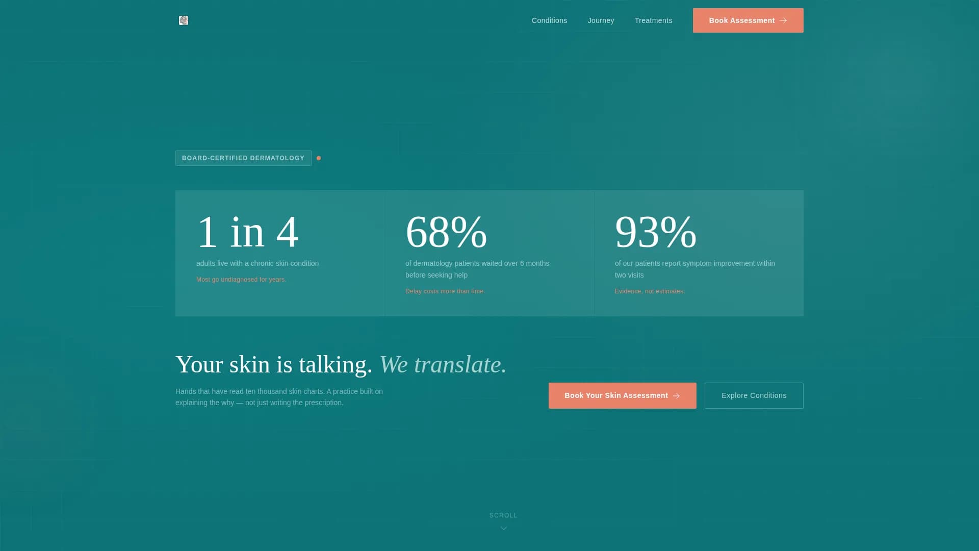 Dermis - Patient Education Landing Page Template