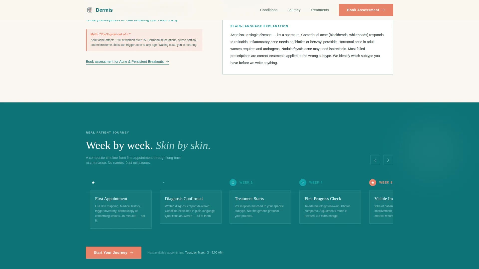 Dermis - Patient Education Landing Page Template