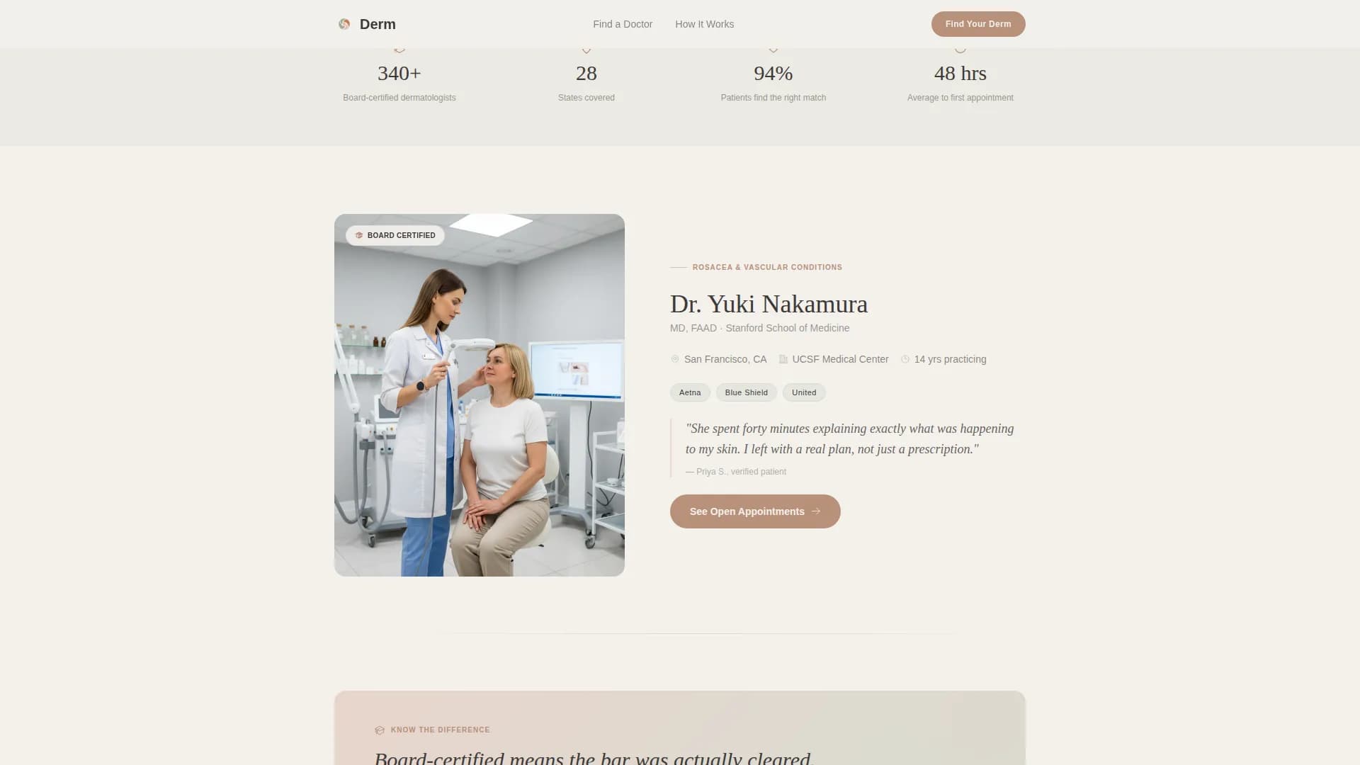 Dermis - Provider Directory Landing Page Template