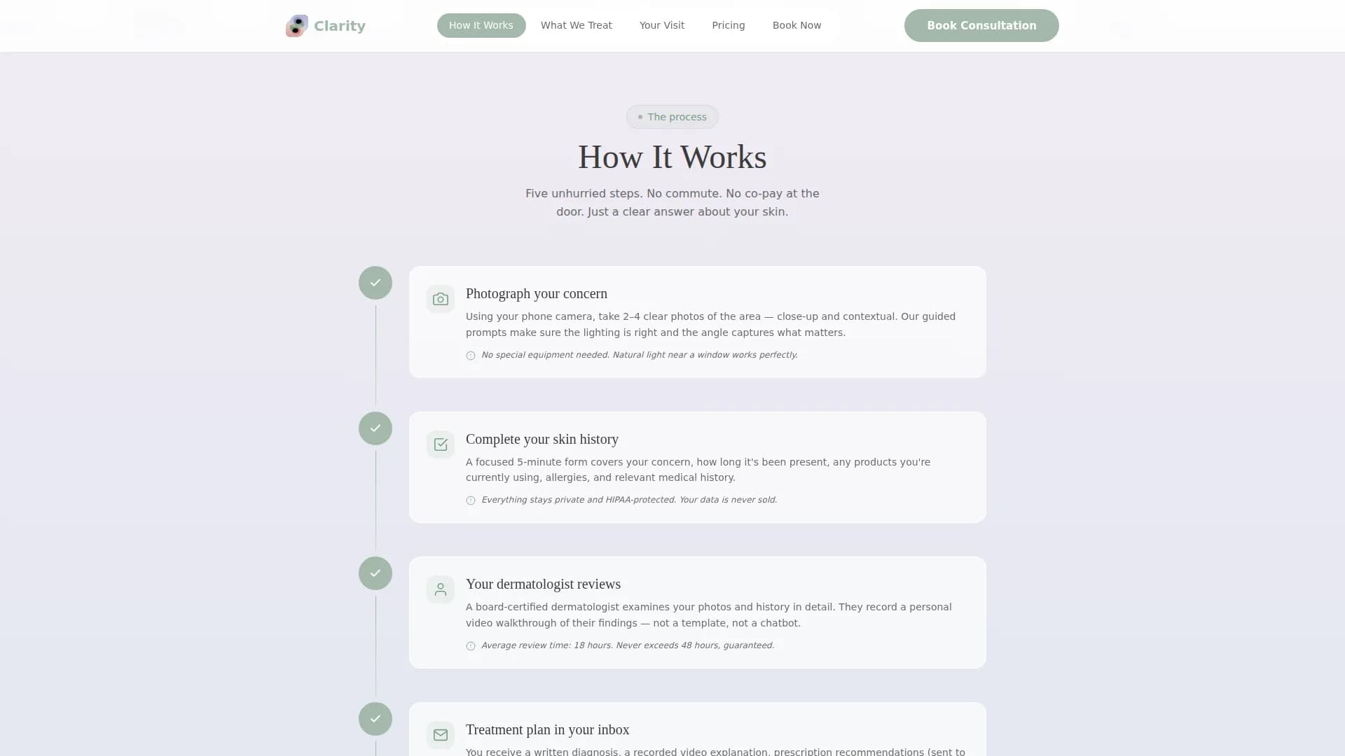 Dermis - Virtual Consultation Landing Page Template