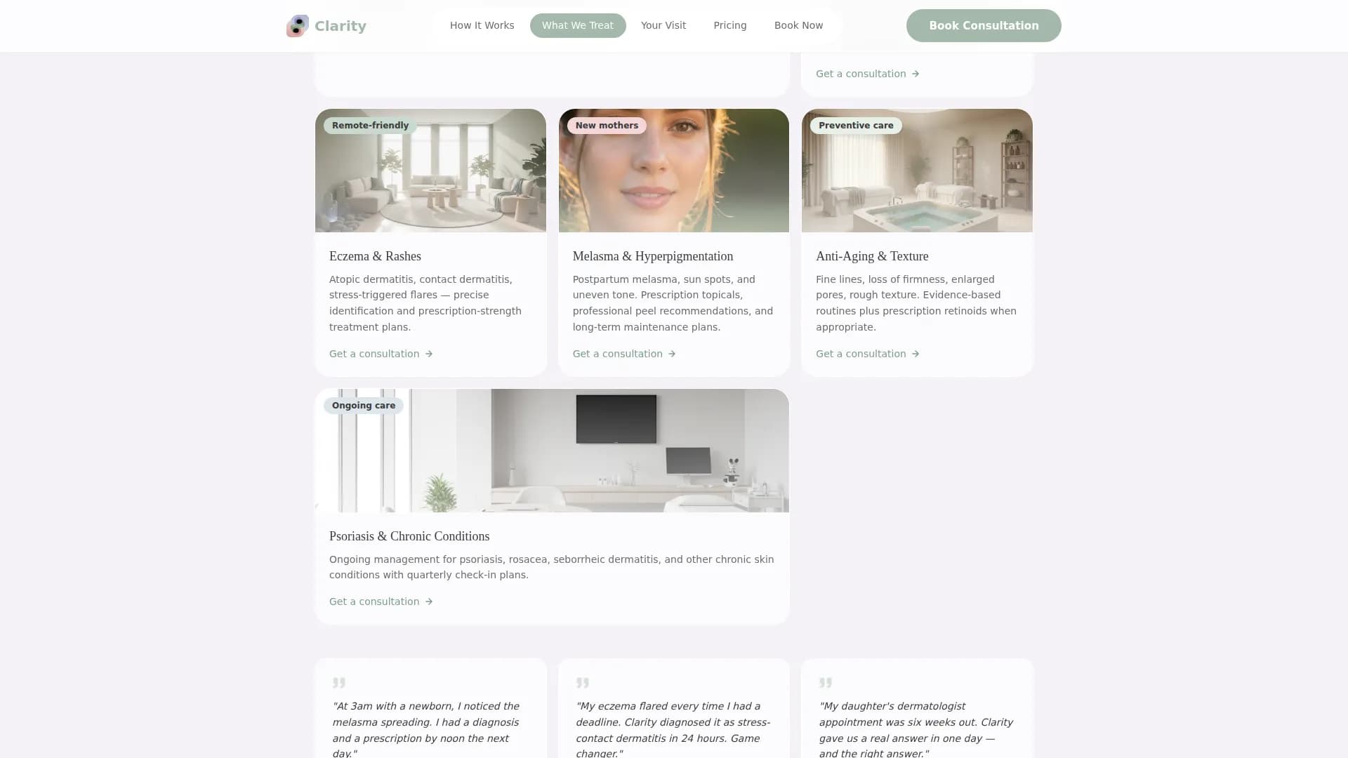 Dermis - Virtual Consultation Landing Page Template