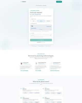 Regulate - Clinical Trials Landing Page Template