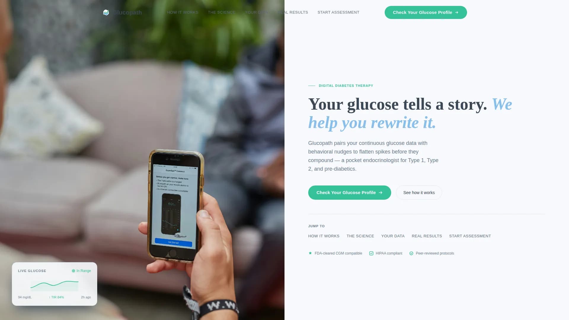 Glucopath - Digital Therapy Landing Page Template