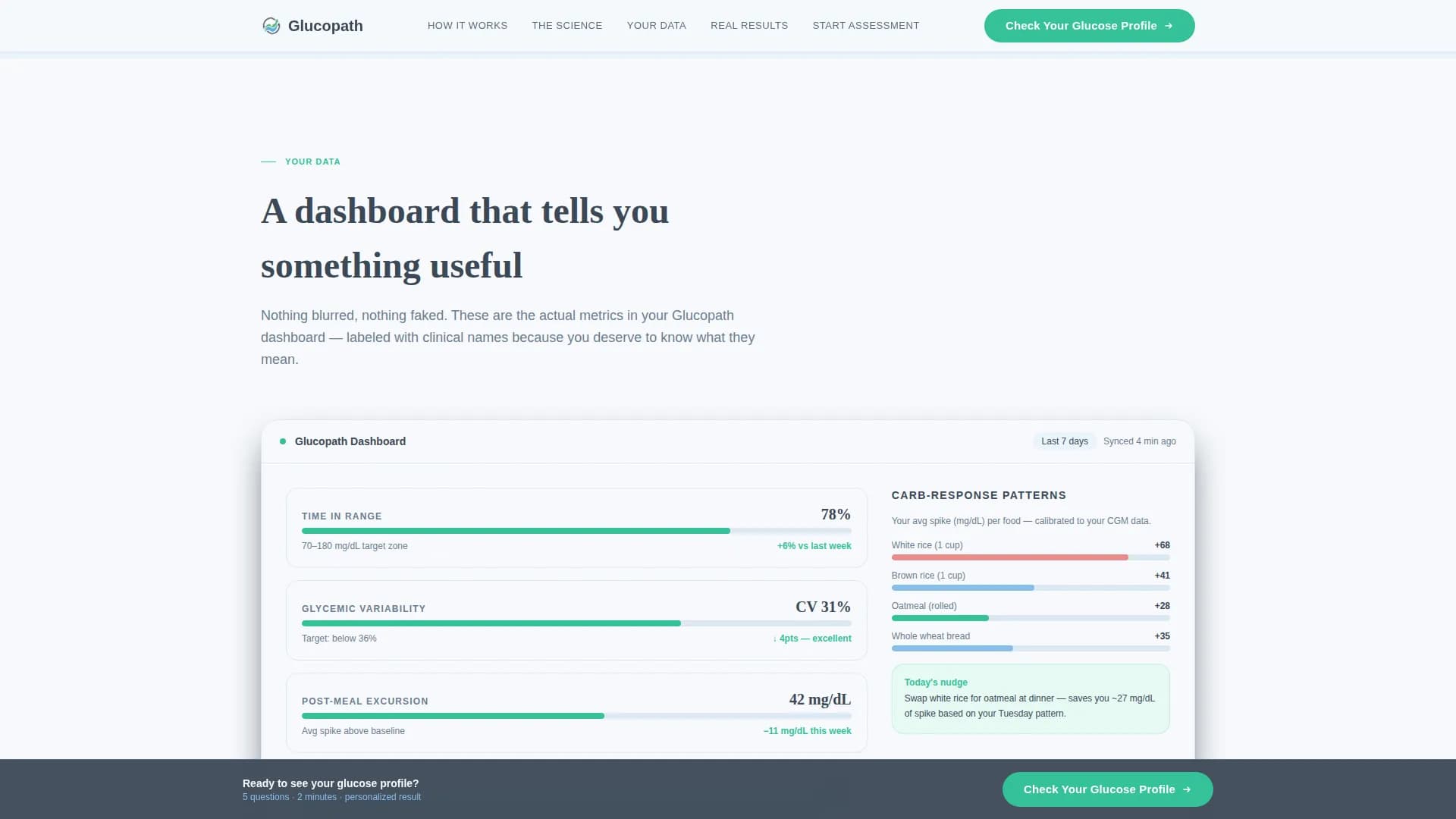 Glucopath - Digital Therapy Landing Page Template