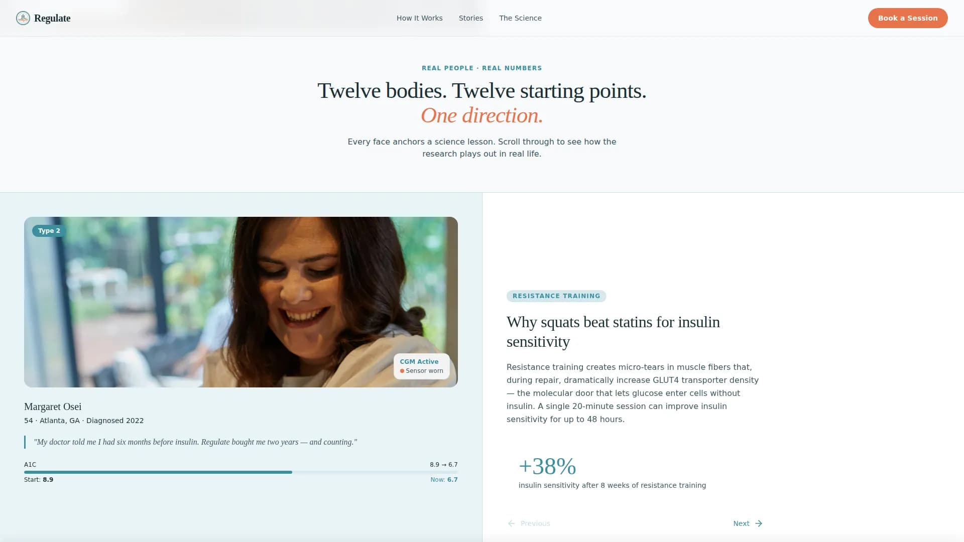 Regulate - Exercise Coaching Landing Page Template
