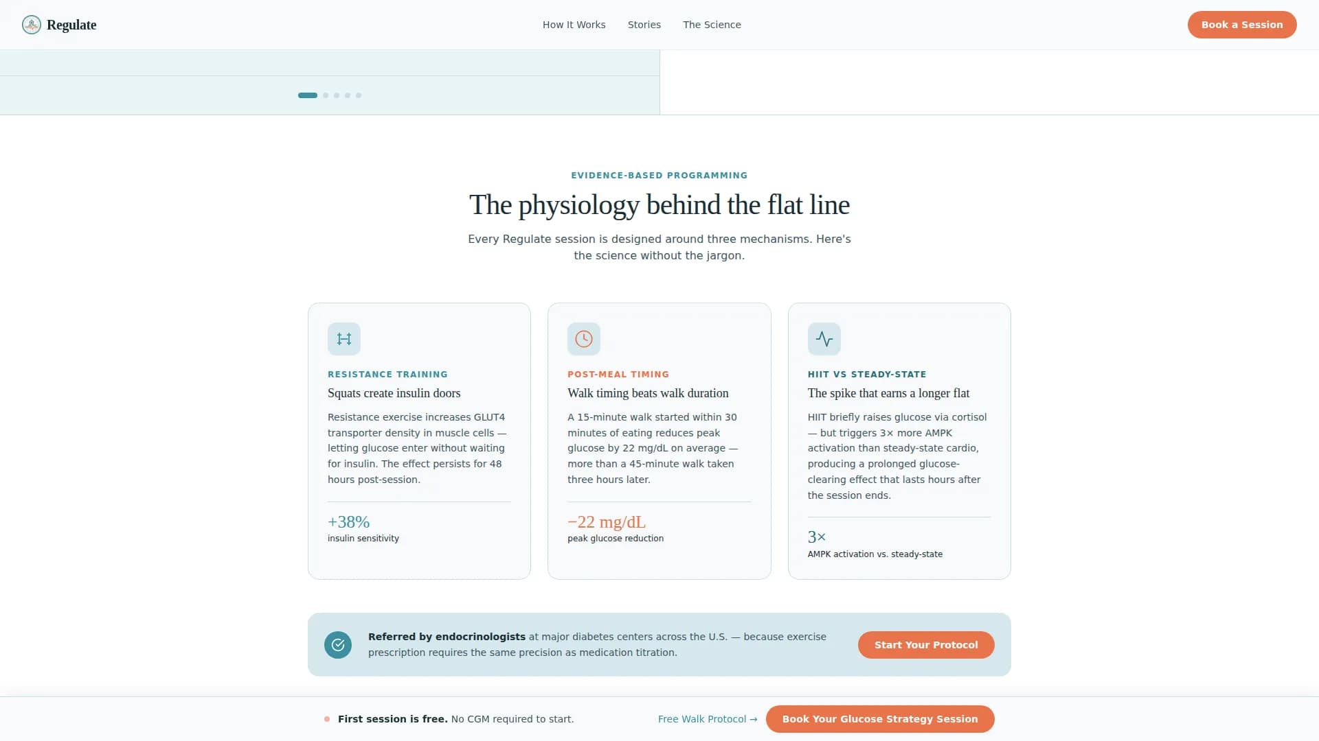 Regulate - Exercise Coaching Landing Page Template