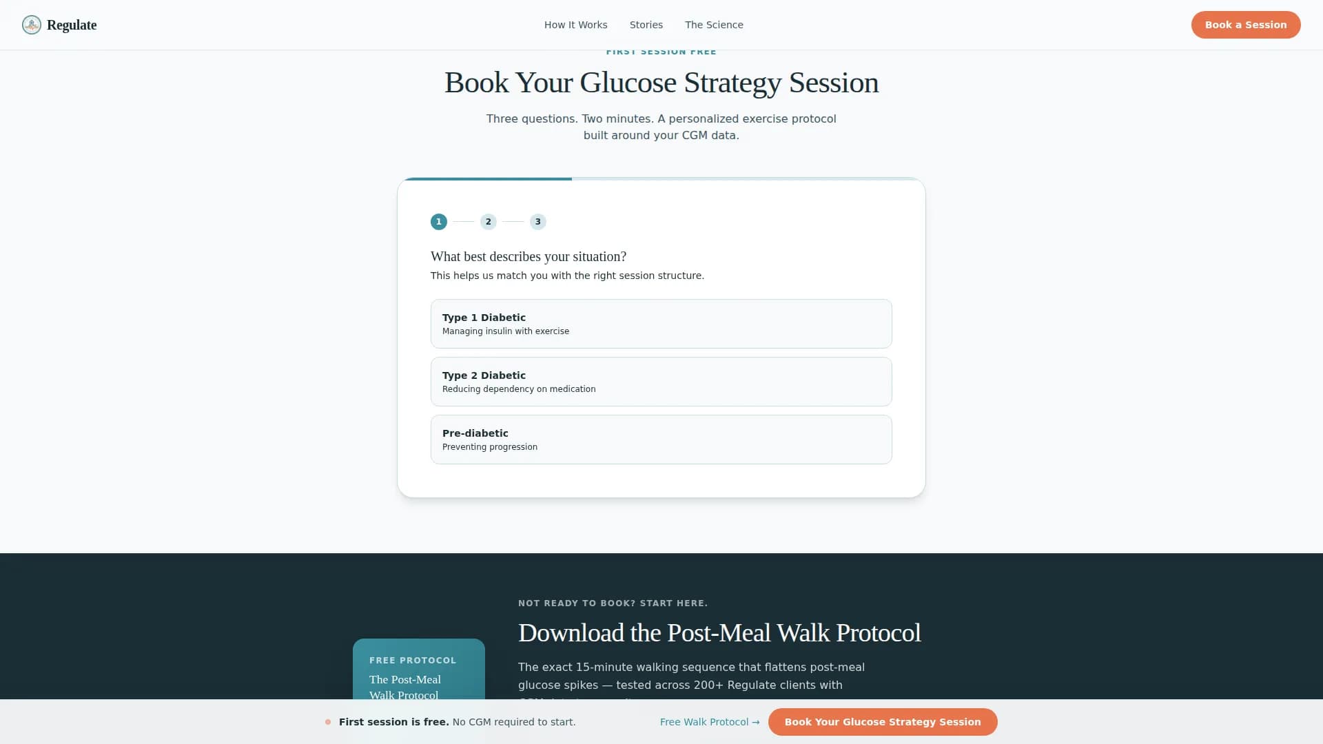 Regulate - Exercise Coaching Landing Page Template