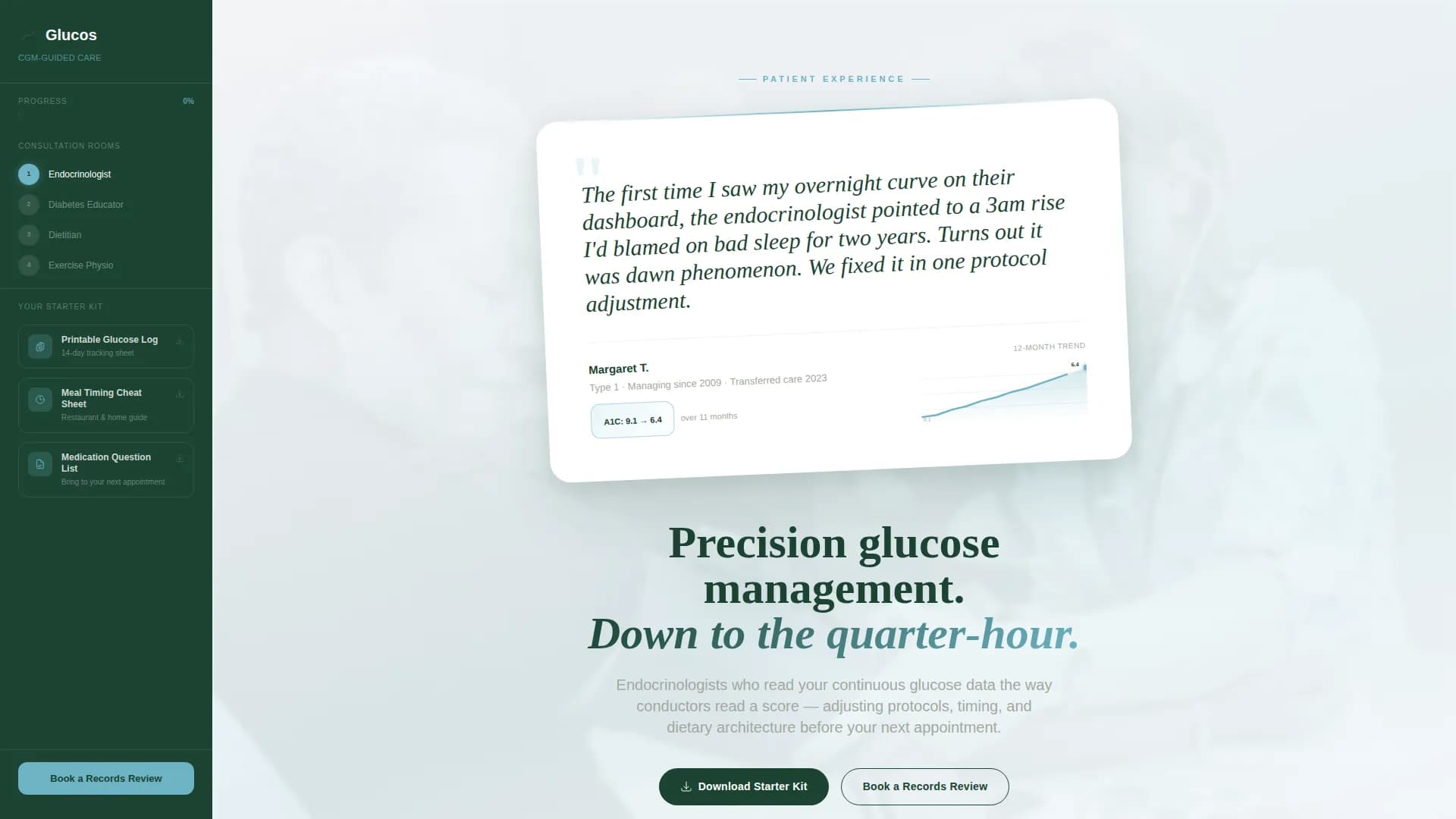 Glucos - Endocrinology Clinic Landing Page Template
