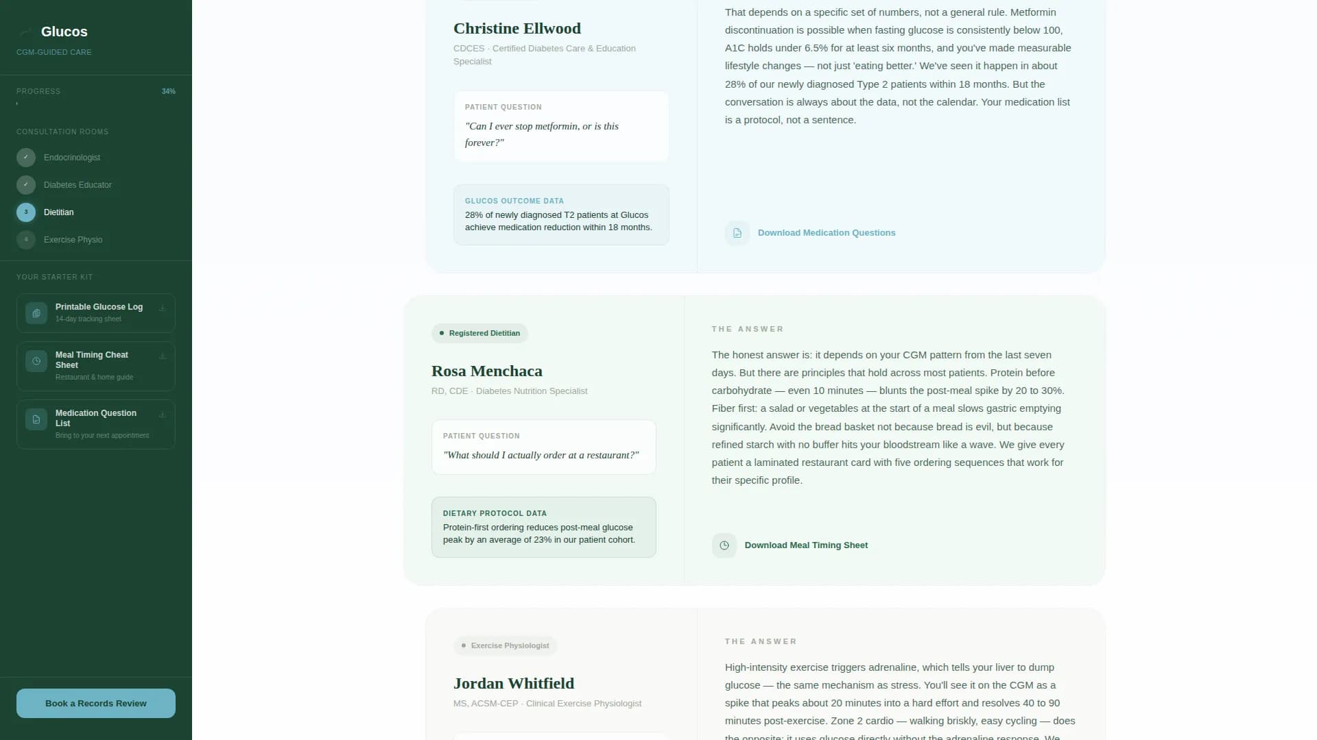 Glucos - Endocrinology Clinic Landing Page Template