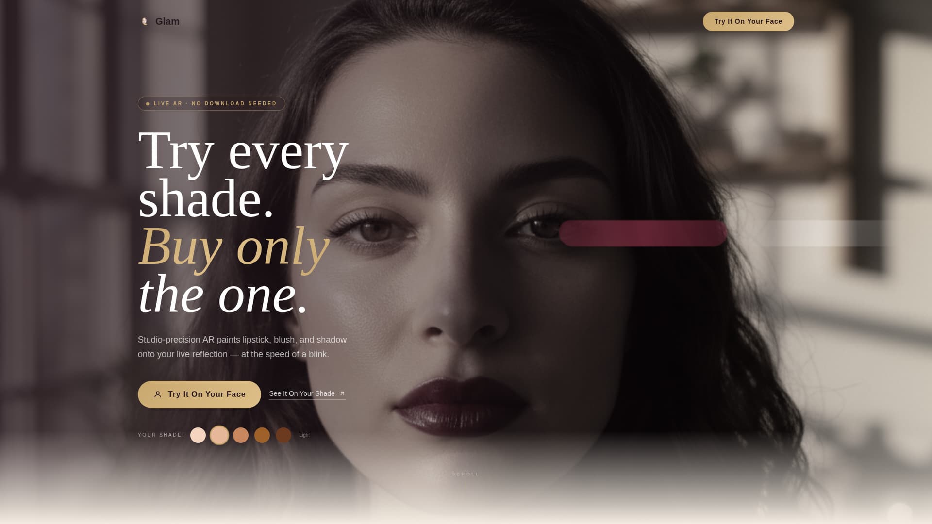 Glam - Luxe Makeup Landing Page Template