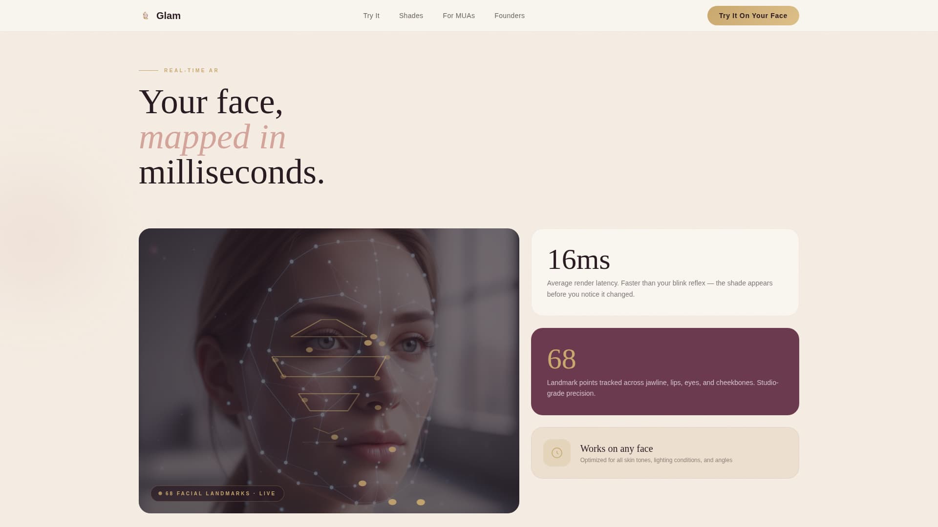 Glam - Luxe Makeup Landing Page Template