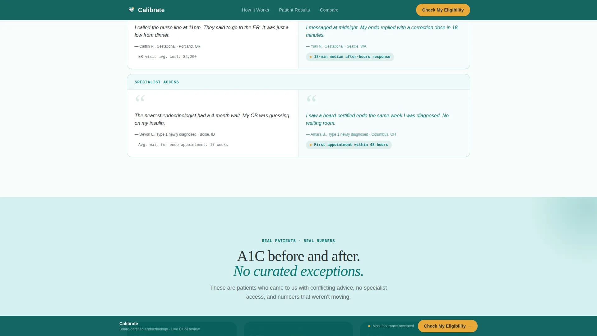 Calibrate - Telehealth Services Landing Page Template