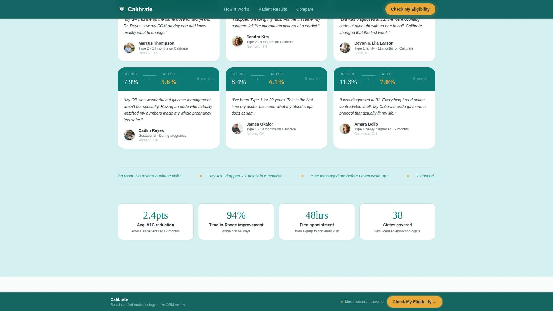 Calibrate - Telehealth Services Landing Page Template
