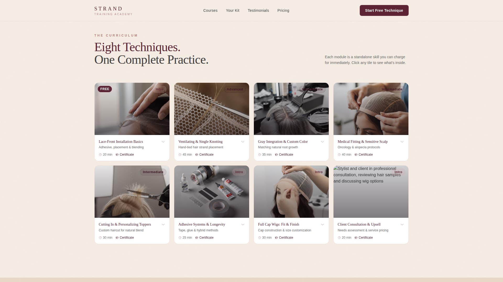 Strand - Invisibleart Stylist Landing Page Template