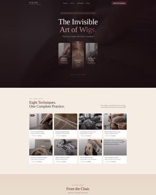 Strand - Invisible Art Stylist Landing Page Template