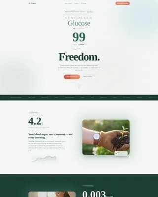 Pulse - Glucose Monitor Landing Page Template