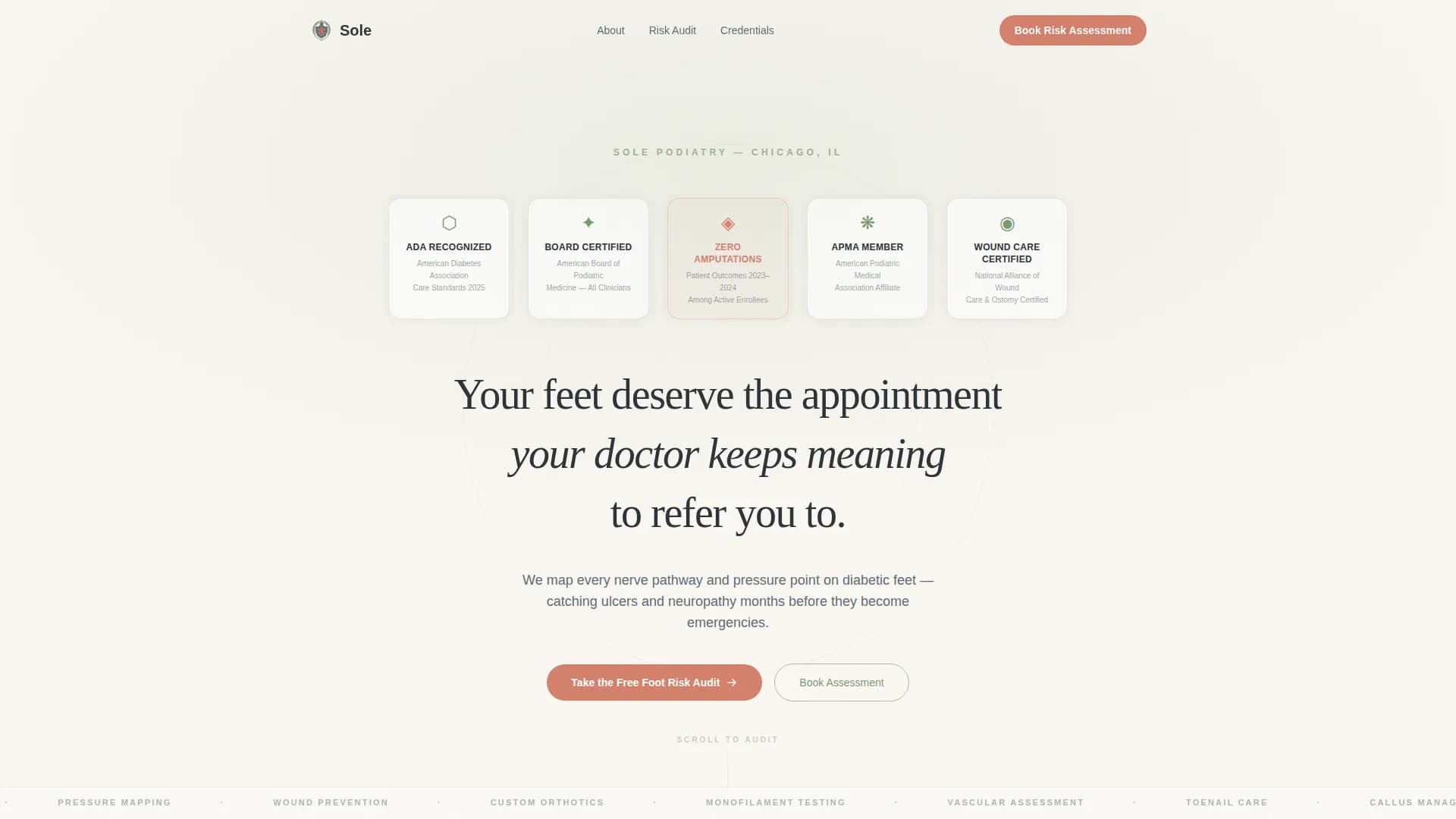 Sole - Podiatry Services Landing Page Template
