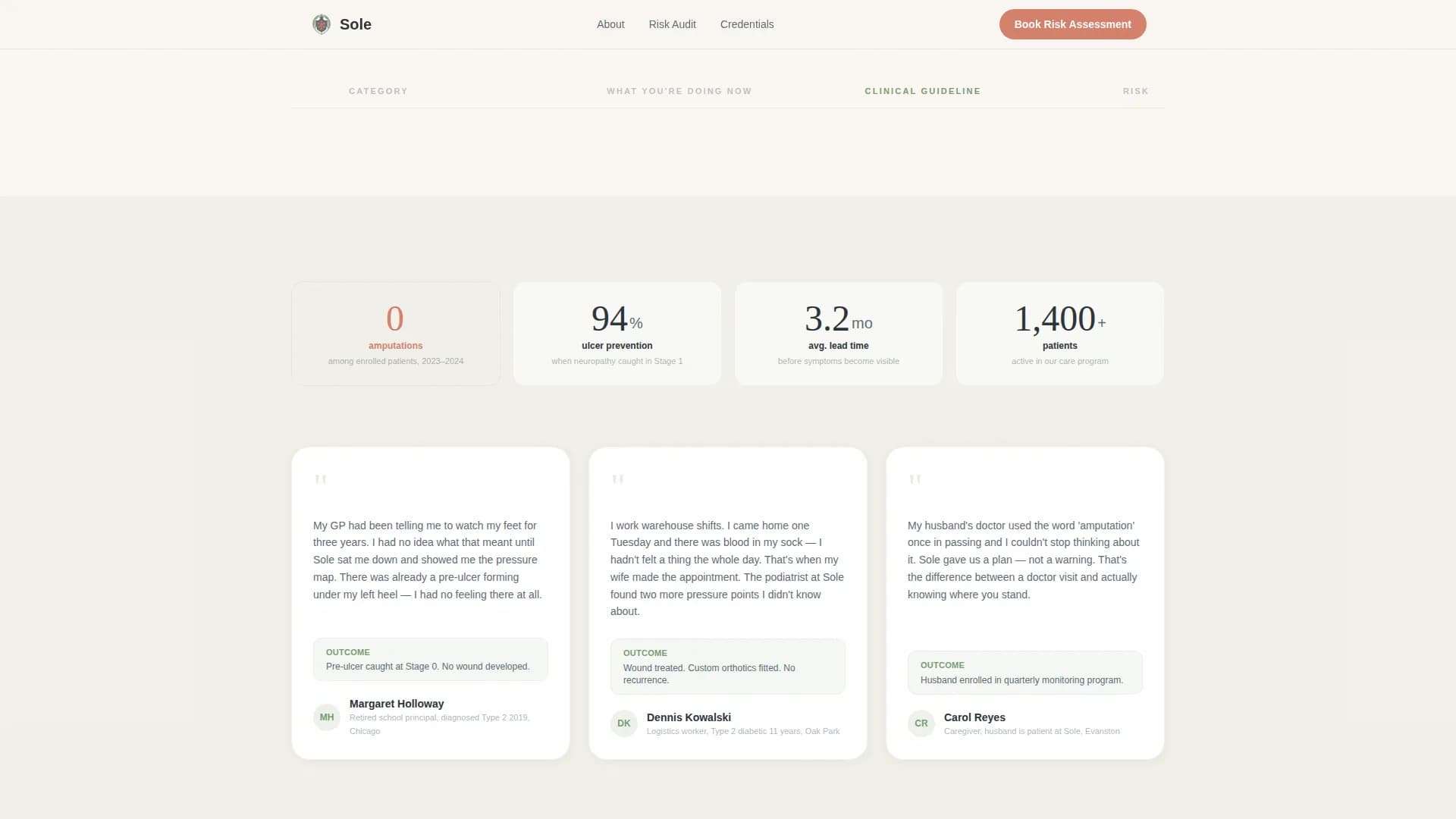Sole - Podiatry Services Landing Page Template