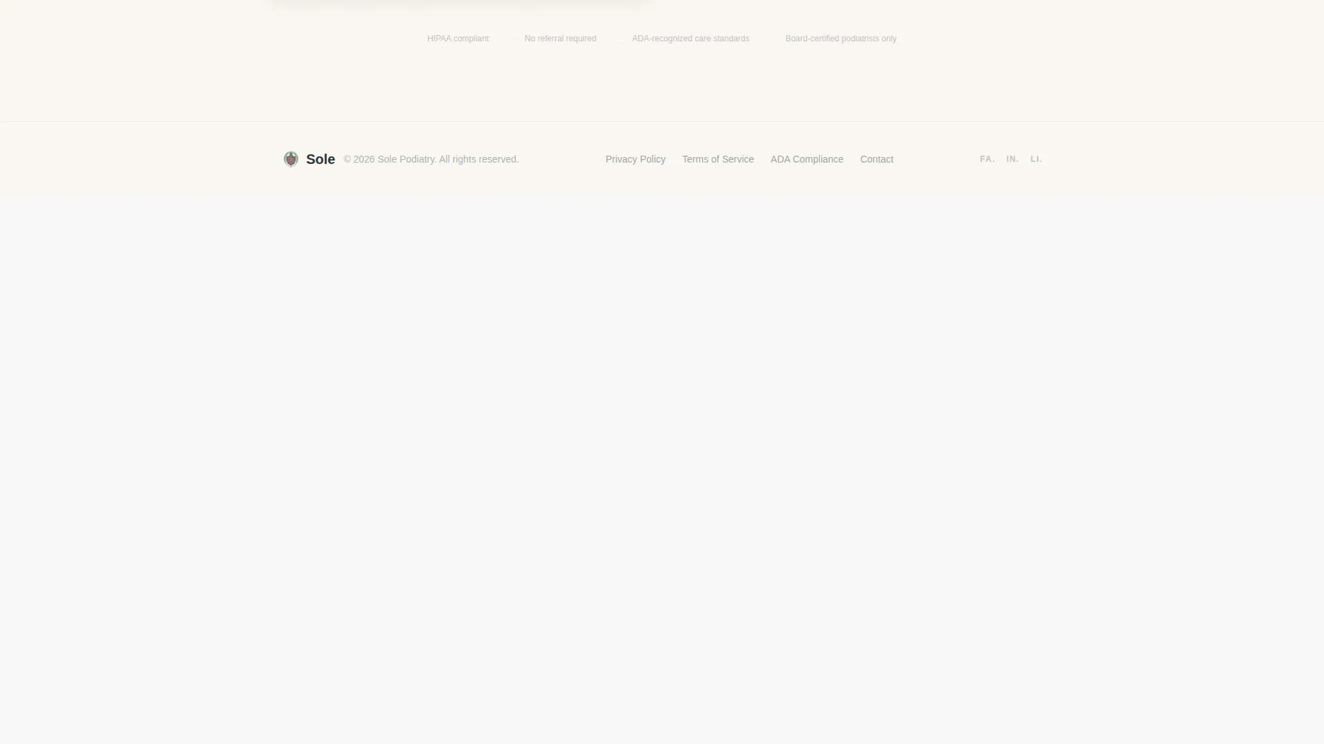 Sole - Podiatry Services Landing Page Template